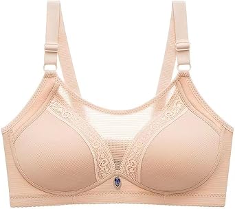 Womens Large Breast Revealing Small Underwear Thin Anti Sagging Wireless Large Size Bra Athletic Sports