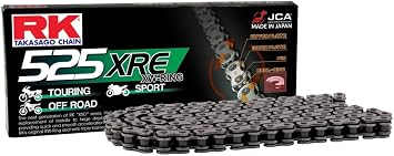 RK Racing Chain 525XRE-120 Steel 120 Link XW-Ring Chain with Connecting Link