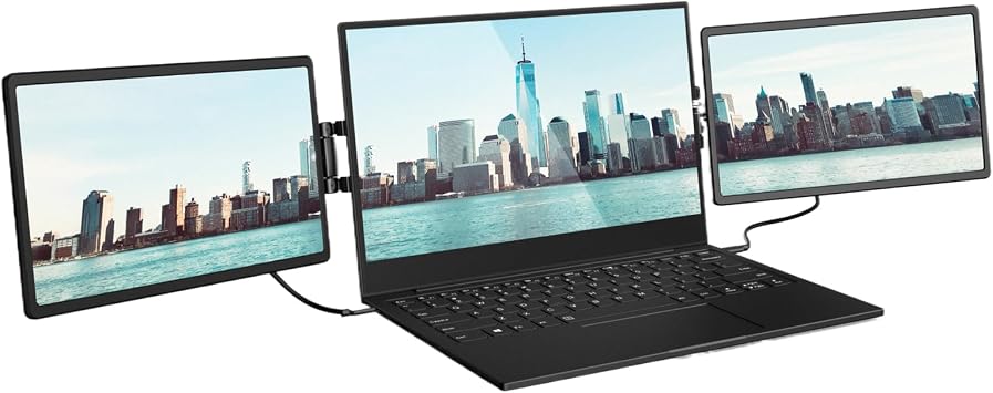 Laptop Monitor Extender - 13.3 inch screen extender, IPS panel second display | Portable ultra-thin FHD external monitor with IPS display provides the perfect workspace for travel or home office use