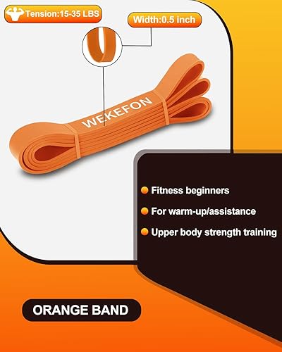 Miniatura 3 de Juego de bandas de resistencia, bandas de asistencia para dominadas, banda de resistencia elástica, bandas de ejercicio de levantamiento de pesas