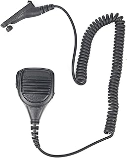 WODASEN Walkie Talkie Speaker Mic for Motorola APX6000 APX7000 XPR6350 XPR6550 XPR7350 XPR7550 XPR7500e Pogo Pin Plug Ham Radio Microphone Handheld Two Way Radio Shoulder Mic Remote Speaker Mic