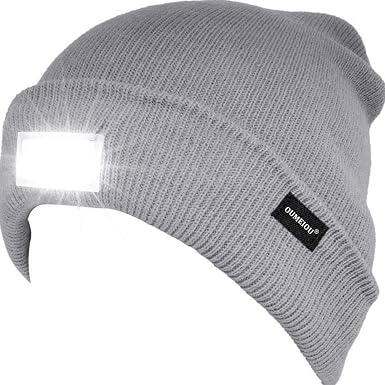 Oumeiou Beanie Hat with Light, 5 LED 
