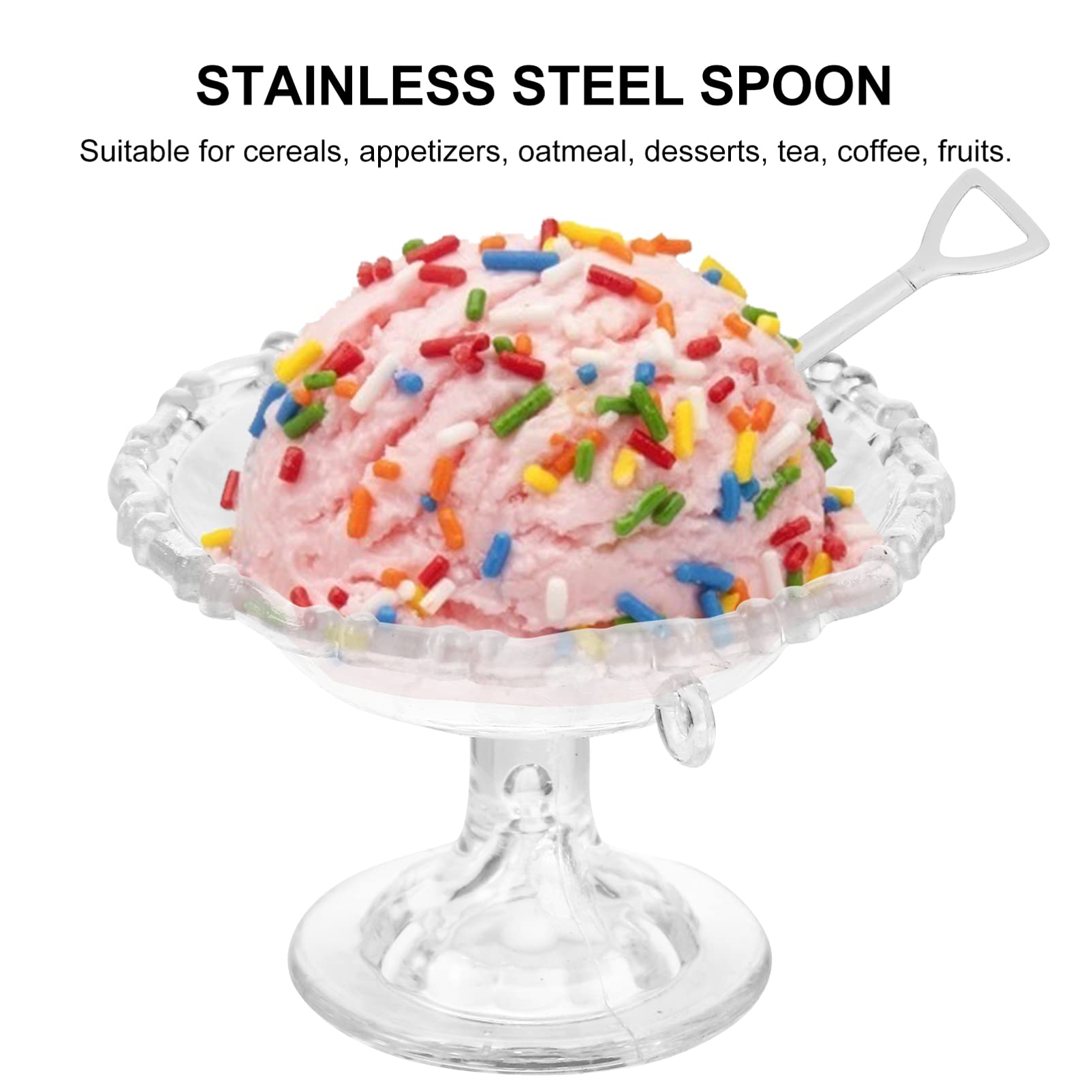 4-tlg. Edelstahl Dessertschaufeln - Für Eis & Kuchen