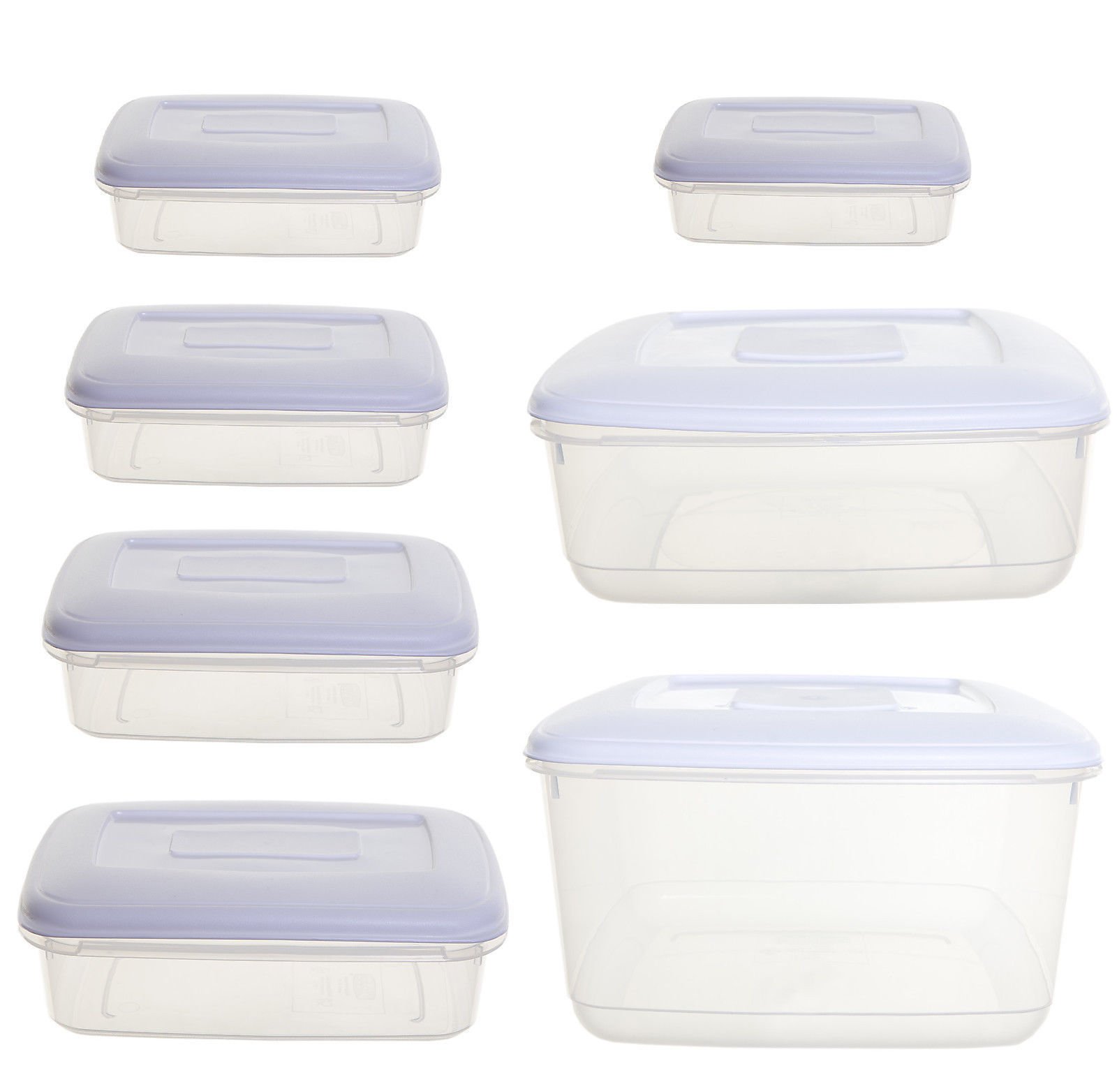 Whitefurze Rectangular Plastic Food Saver Storer Storage Box Container Freezer Up To 4 Litre (3.0 Litre)