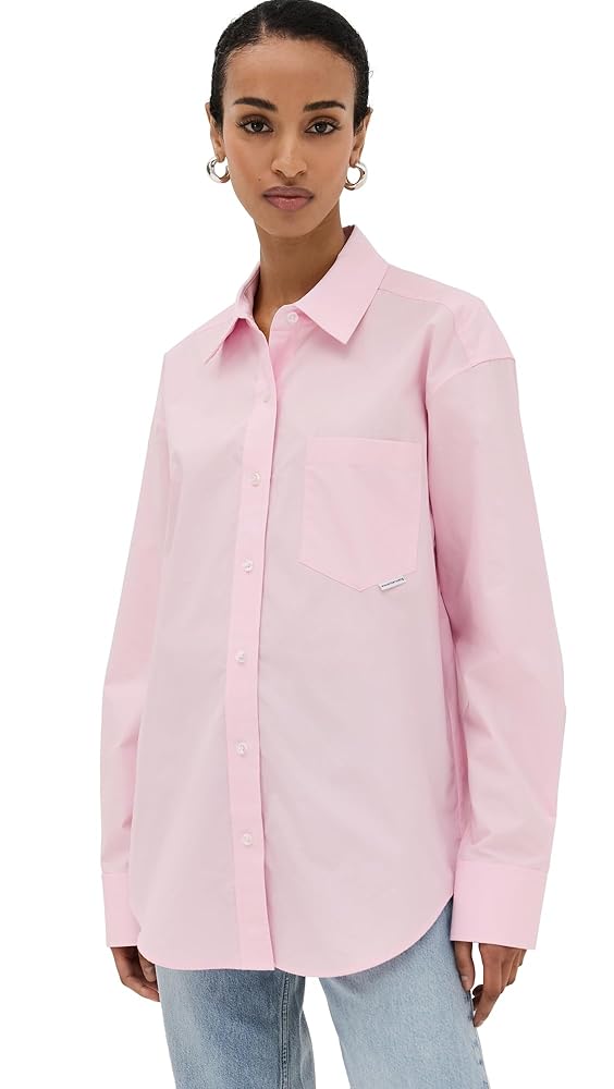 Amazon.com: Alexander Wang Women's Boyfriend Shirt with Logo