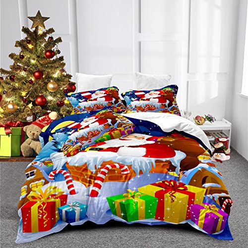 Christmas Duvet Cover Twin 3 Psc Bedding Quilt Cover Sets Christmas Decorations (Without Comforter) #TOP6