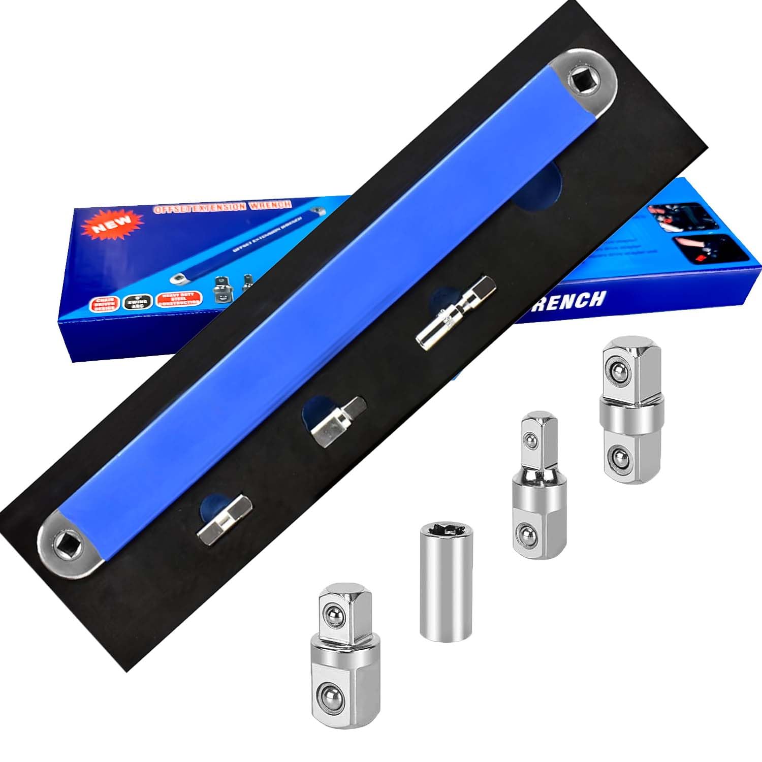 Wonfly Offset Extension Wrench, Versatile 1/4