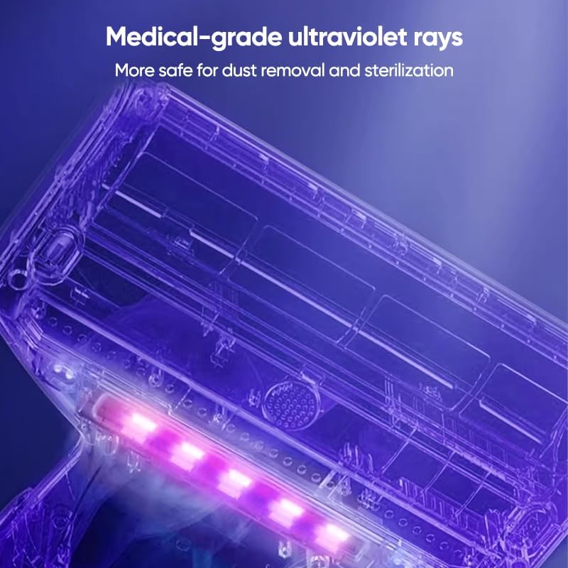 Miniatura 4 de Saker Potente aspiradora de cama, aspiradora de mano de 5 ciclones con pantalla digital, succión automática, inalámbrica para limpieza del hogar