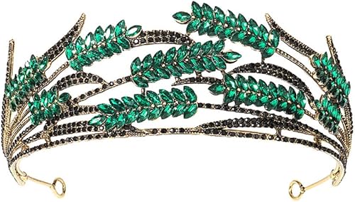 Corona de diamantes de imitación de trigo, corona de princesa, tiaras de cumpleaños, tiara de boda, accesorios para mujeres y niñas