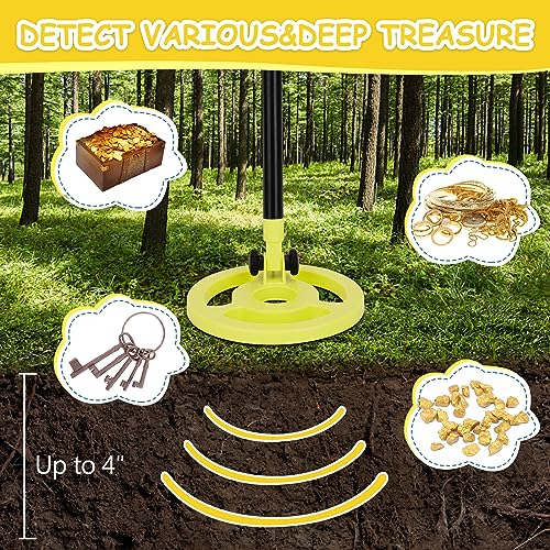 Image of OMMO Metal Detector, Adjustable 27.5 inch-37.8 inch Metal Detector for Kids with Intuitive LCD Display, Lightweight Kids Metal Detectors with 6 inch Search Coil for Exploration Outdoor