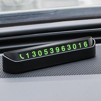 Binek Ara lar Fosforlu Ge ici Park Kart  - A -Kapa Numarat r Siyah