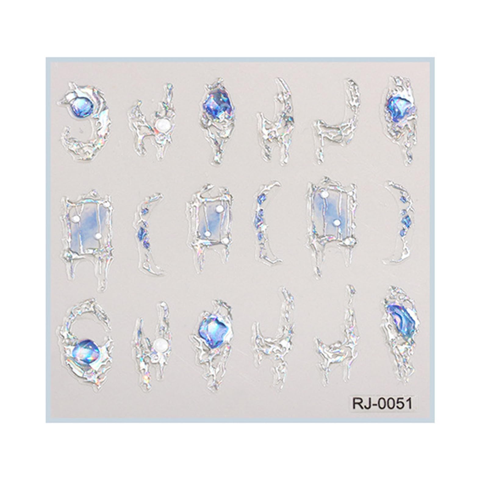 5D Embossed Nail Art Stickers Designs Nail Decals Adhesive Design Stickers for Art Decorations Decals