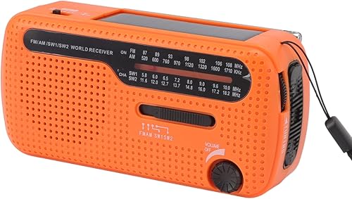 Radio de manivela Sw2 Sw1 naranja Sun USB LED antorcha de emergencia al aire libre radio de mano solar con exterior para radio de manivela solar