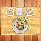 Urban Villa, 100% Cotton Two Tone Place Mats,14''x 20'' Over Sized, Set of 6,Mustard Yellow/White...