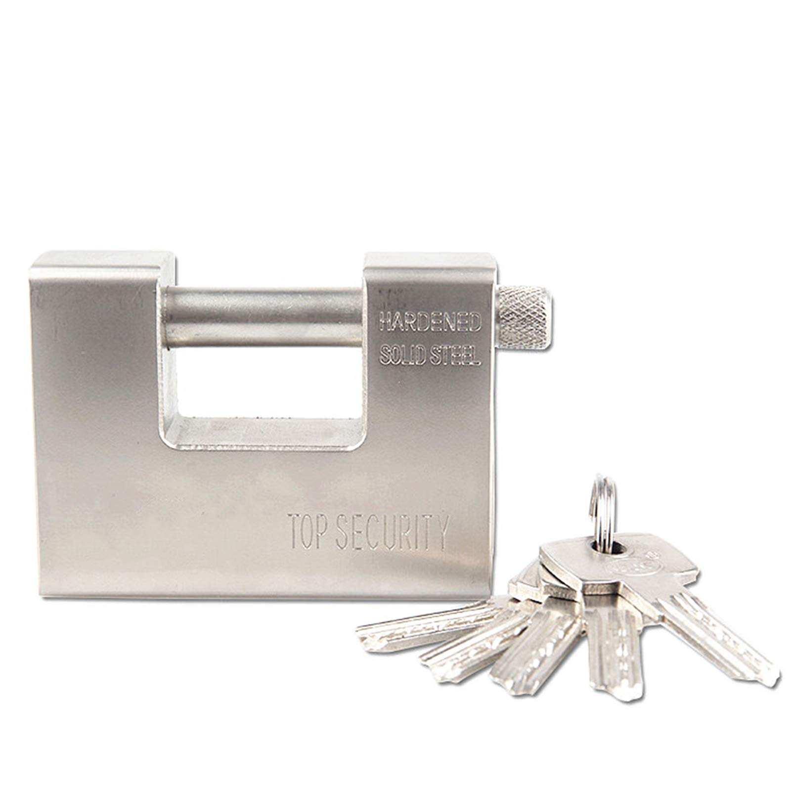 Vorhängeschlösser mit Schlüsseln Outdoor. Wasserdichtes und rostfreies Hochleistungs-Vorhängeschloss mit 5 Schlüsseln, Schlosskörperbreite 74 mm, 84 mm, 94 mm, Bügeldurchmesser 12,8 mm(74mm)