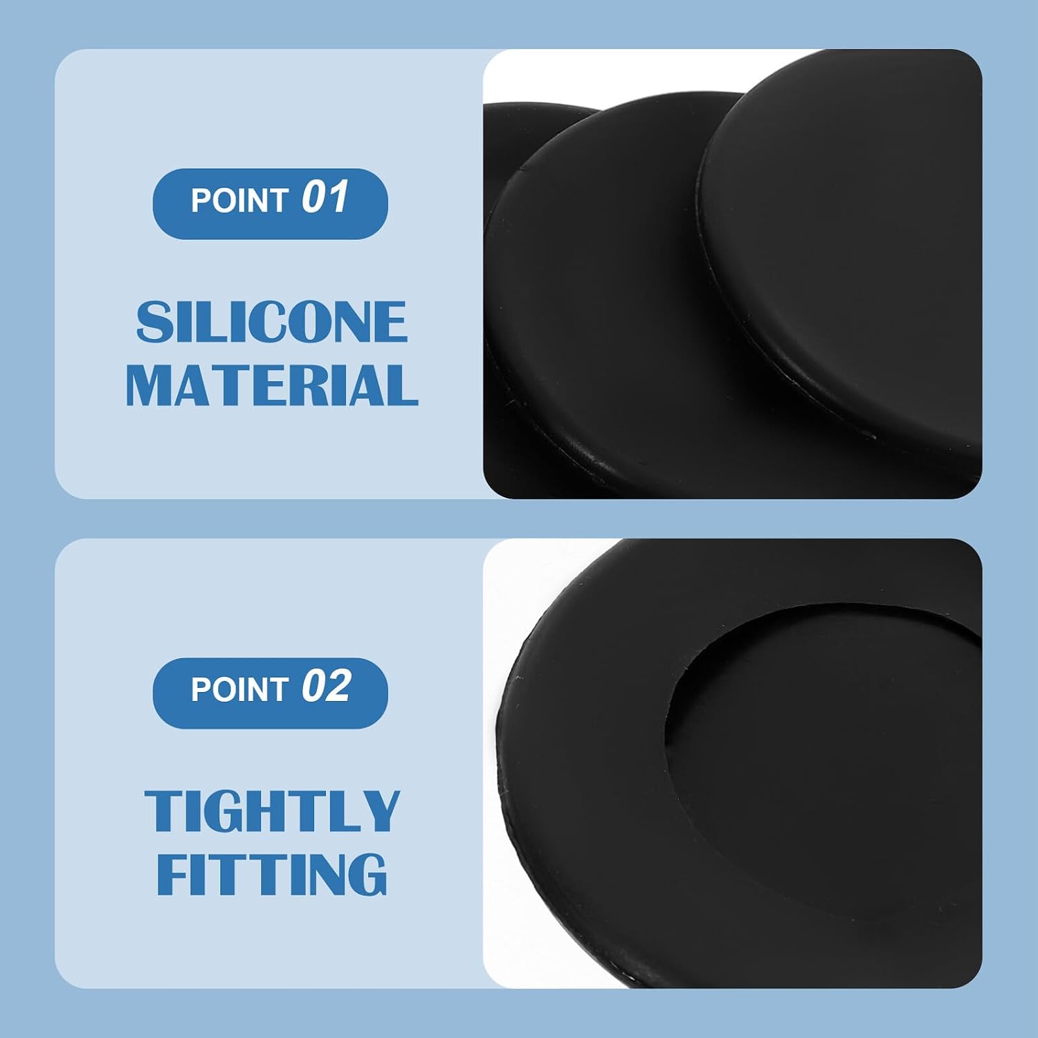Soft Silicone Stethoscope Head Protector Covers Replacement Parts Black