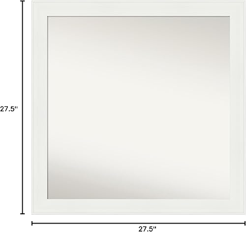 Miniatura 6 de Amanti Art Espejo personalizado, espejo estrecho blanco de tocador, espejo de pared o espejo de tocador de baño sobre el fregadero (27.5 x 27.5