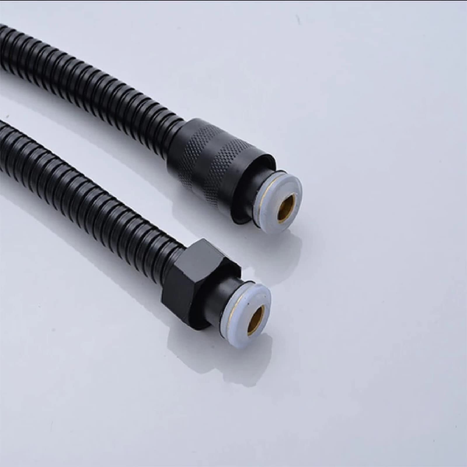BATLAM 150 cm Schwarzer Wasserhahnschlauch, Flexibler PVC-Brauseschlauch, Sanitärschlauch, Badezimmerzubehör, Wasserleitung, 1,5 m (2 m)