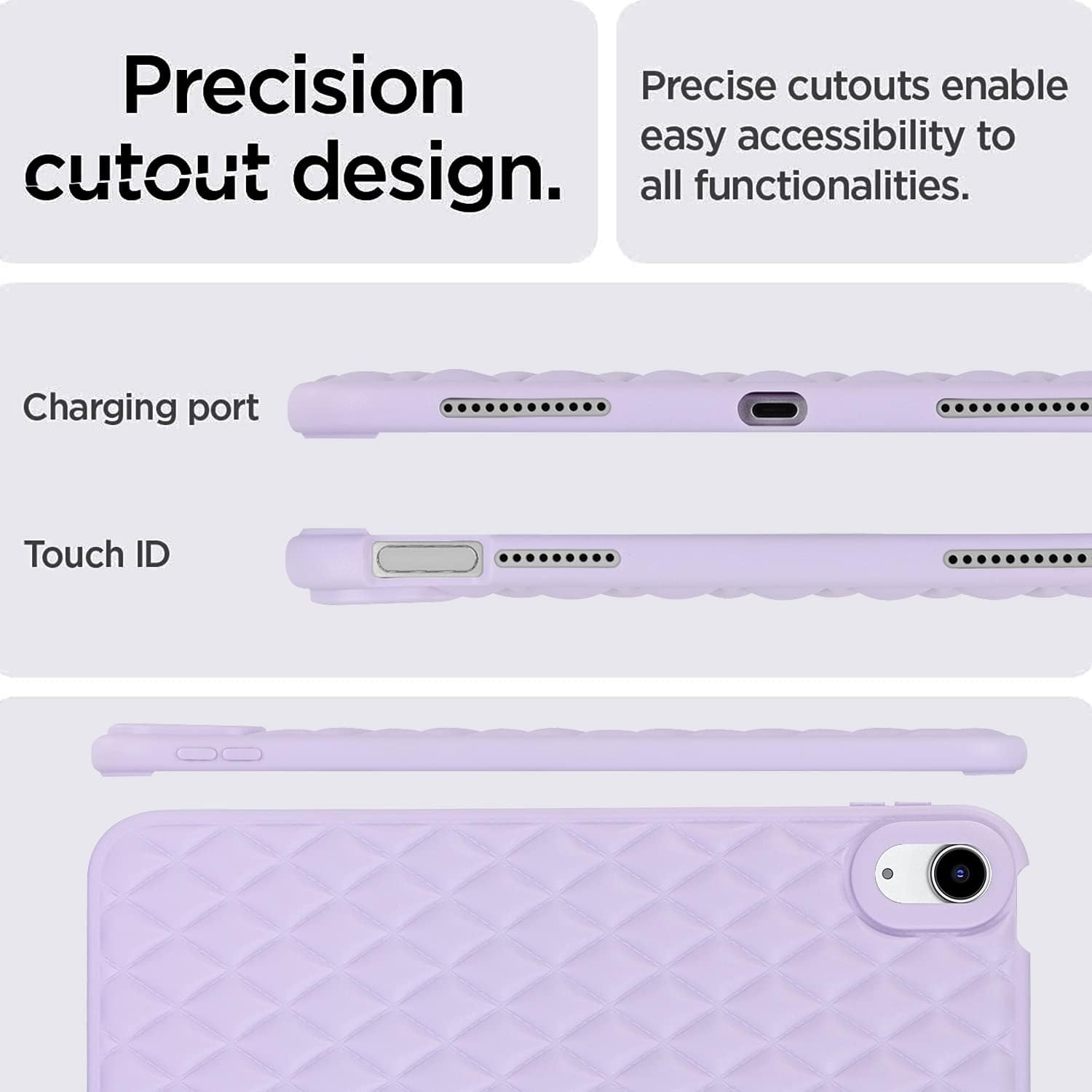 AKABEILA Compatible with Apple iPad Pro 11 2020/2021/2022 11 inch Tablet Case, Soft Lightweight Protective Cover with TPU Slim Soft Back for Woman Purple
