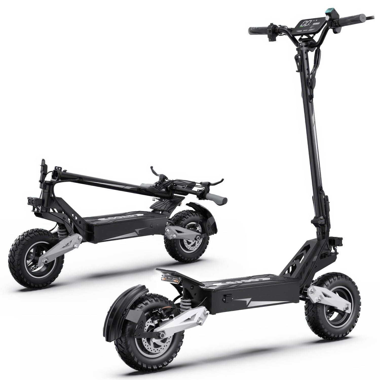 RAYI T10 Patinete Eléctrico Potente para Adultos: Batería de 48V 13.5Ah con autonomía de 45-50 km, Ruedas Todoterreno de 11 Pulgadas, Patinete eléctrico con Arranque por Llave.