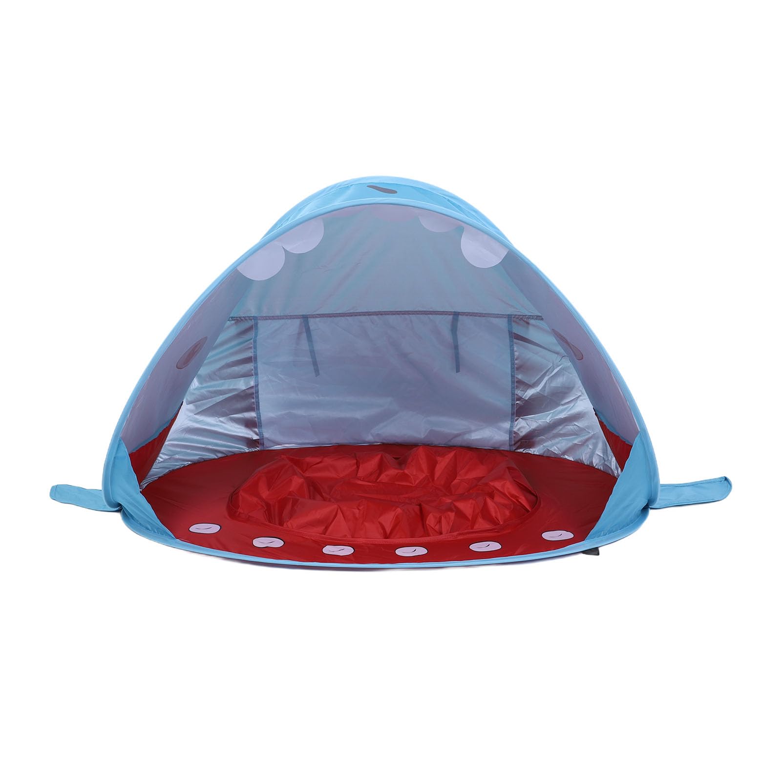 Alomejor Carpa de Playa para bebé, Refugio Solar Emergente de Poliéster con Piscina Incorporada, Carpa de Viaje para bebé con Forma de Ballena 47.24 X 31.5 X 27.56 Pulgadas para Uso en la Playa Al