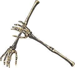 VILLCASE Esqueleto 1 Par De De Plástico Colher De Salada De Plástico Colher De Mistura Colher De Salada Halloween Braço Do Crânio Decoração Do Braço Do Crânio Adereços Salada