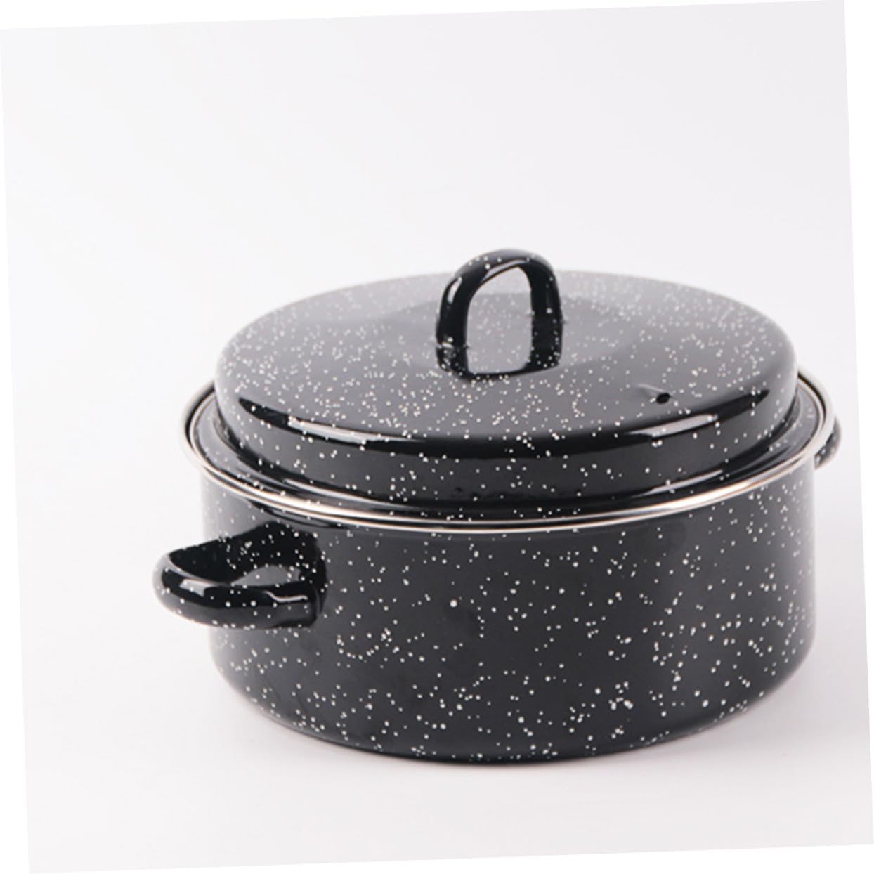 Enameled Roasting Pan with Double Handles High-temperature Resistant Cooking Pot for Bbq and Home Use Non-deformable Roaster Cooking Supply