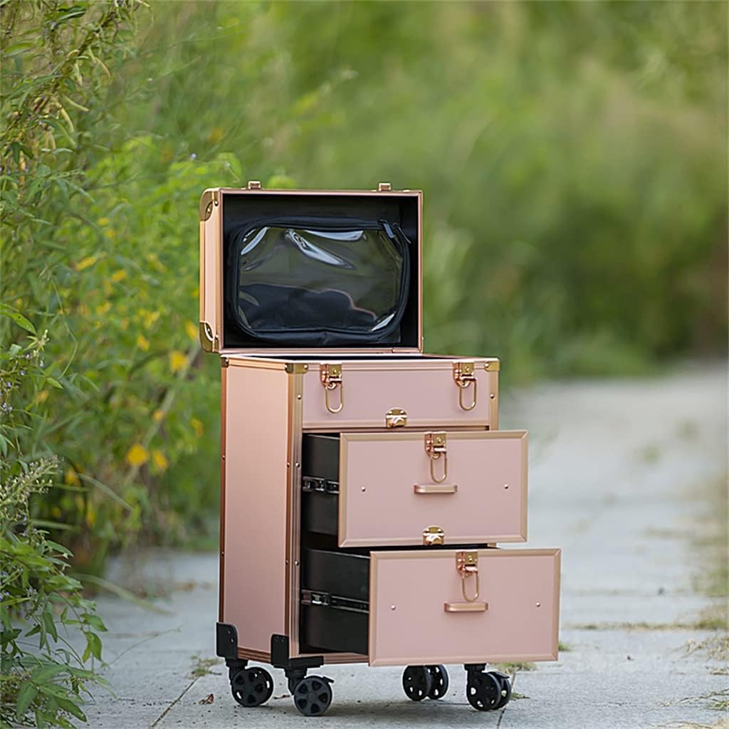 Suitcase Professional Makeup Case Nail Art Tattoo Roller Makeup Case Multifunctional Beauty Trolley Case