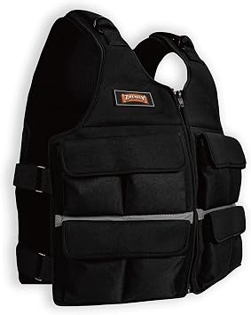 Adjustable Weighted Vest with Shoulder Pads - Adjustable Size & Weight - 10/15/20/30/40/50/80lbs Body Weight Vest for Men & Women
