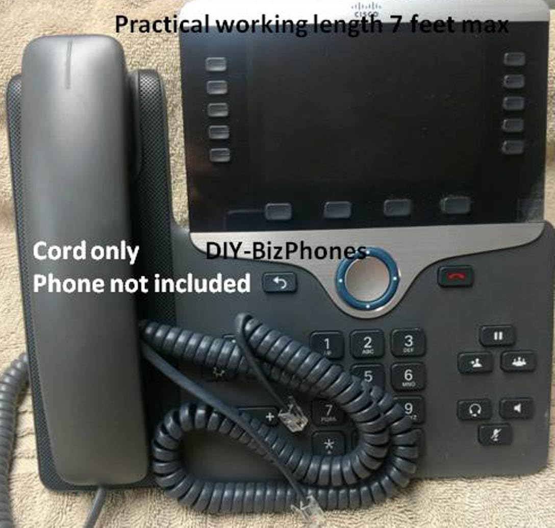 Mobilteilkabel, kompatibel mit Cisco IP-Telefon, 3,6 m, Grau, 25 Stück