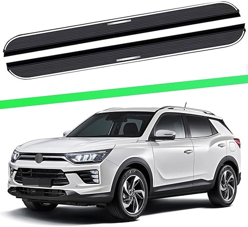 Running Board Side Step Pedal Nerf Bar Aluminium Fits for SsangYong Korando 2019-2024 2Pcs Fixed