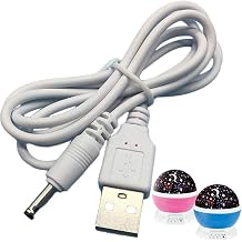 ezonpinzv USB Charging Cable for Constellation Night Light,Baby Kids Lamp,Moon Star Sky Projector Rotating Cosmos USB to DC 3.5 Cable