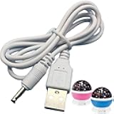 ezonpinzv USB Charging Cable for Constellation Night Light,Baby Kids Lamp,Moon Star Sky Projector Rotating Cosmos USB to DC 3.5 Cable