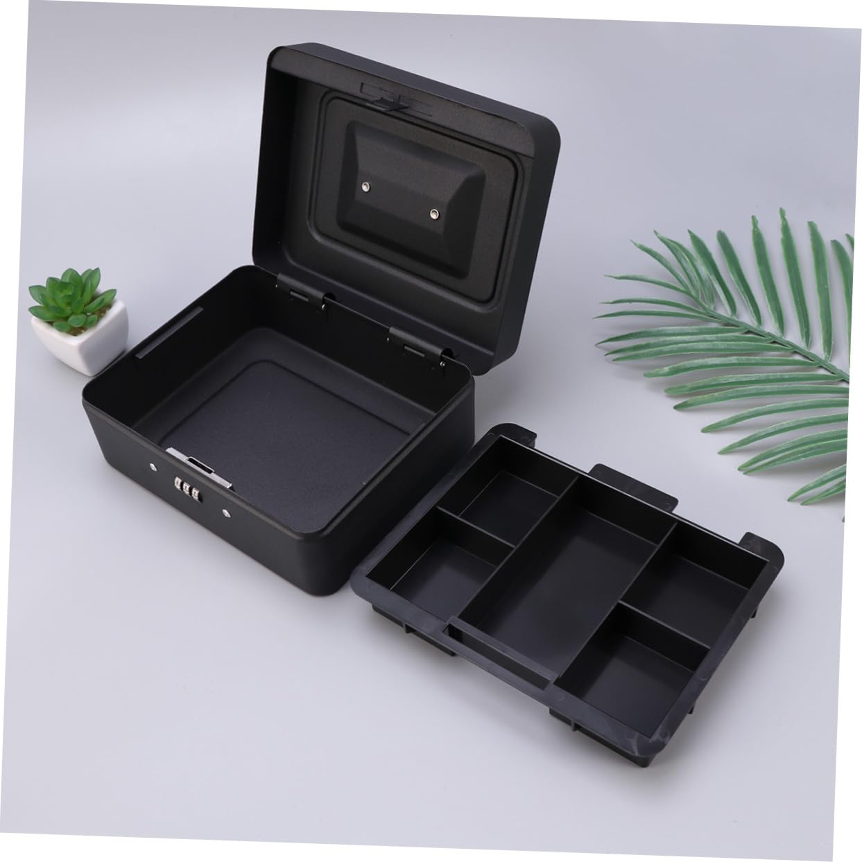 UKCOCO Caja de Caudales Gruesa con Cerradura de Combinación para Tiendas Portátil