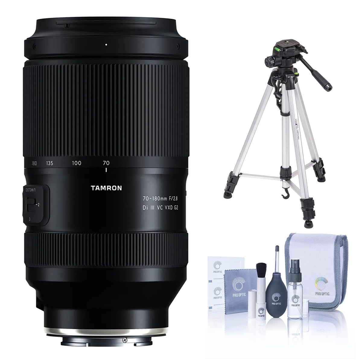 70-180mm f/2.8 Di III VC VXD G2 Full-Frame Lens for Sony E, Bundle with 3-Section Aluminu…