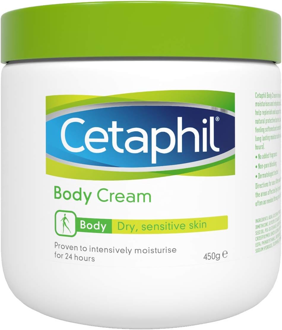 – Sensitive Skin Face & Body Skincare Set, Gentle Skin Cleanser 236ml + SPF 50 Day Cream Daily Defence 50g + Body Moisturising Cream 450g