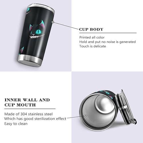 Miniatura 2 de xigua Vaso de 20 onzas con tapa y pajilla, vaso de acero inoxidable aislado al vacío, reutilizable, de doble pared, taza para café de viaje (textura