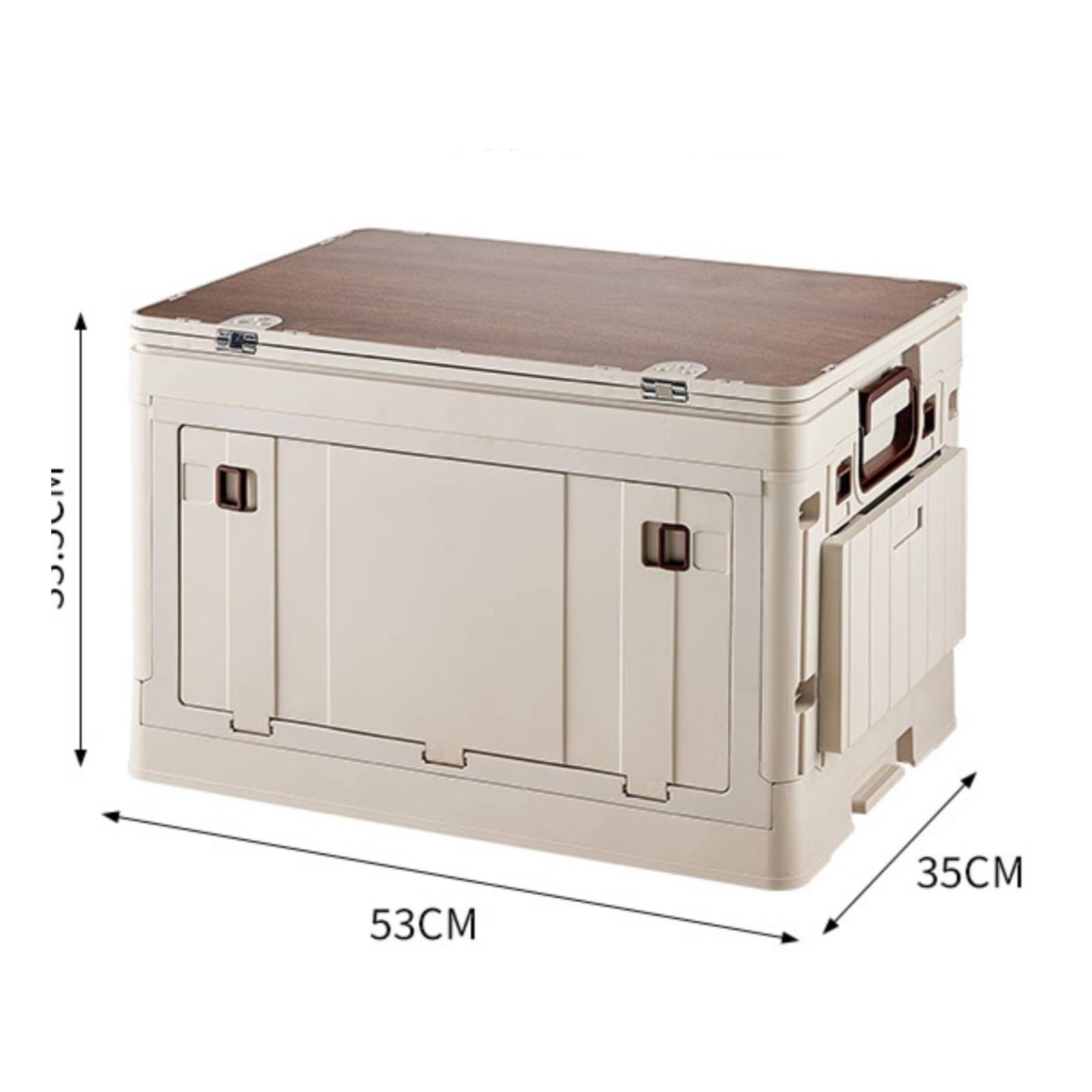 Faltbox mit Tischplatte faltbar Faltbox mit Tischobfläche platzsparend Campingtisch Stauraum für Camping, Picknick