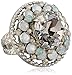Sorrelli "Aegean Sea" Pacific and Light Grey Opal on Braided Adjustable Ring