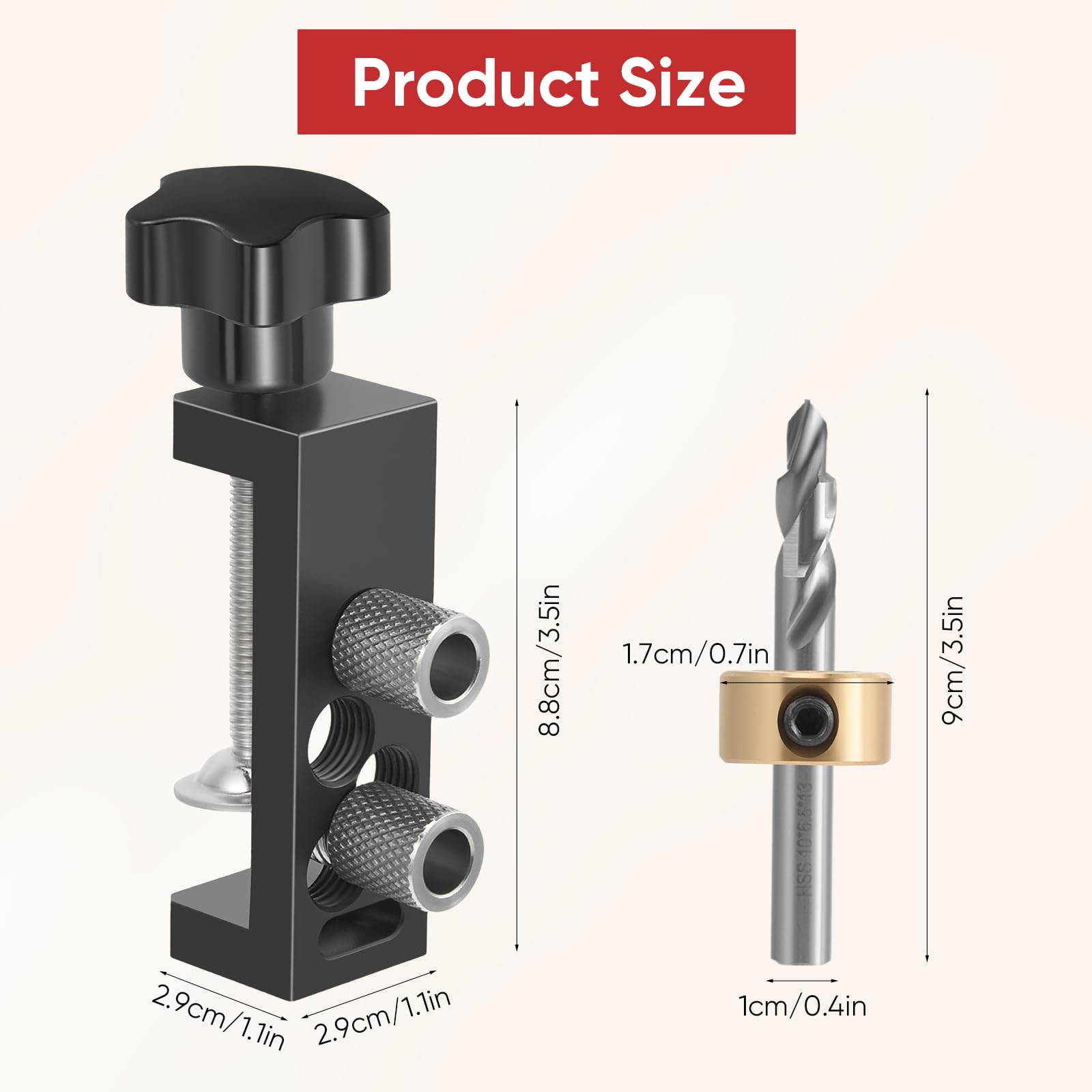 Candeon Aluminium Bohrlehre, Aluminium Profile Bohrlocher Locator, Einzelloch Bohrschablone Bohrhilfe Mit Schieberegler, Aluminum Profile Drill Guide Für Aluminiumprofile Der Serien 20, 30, 40