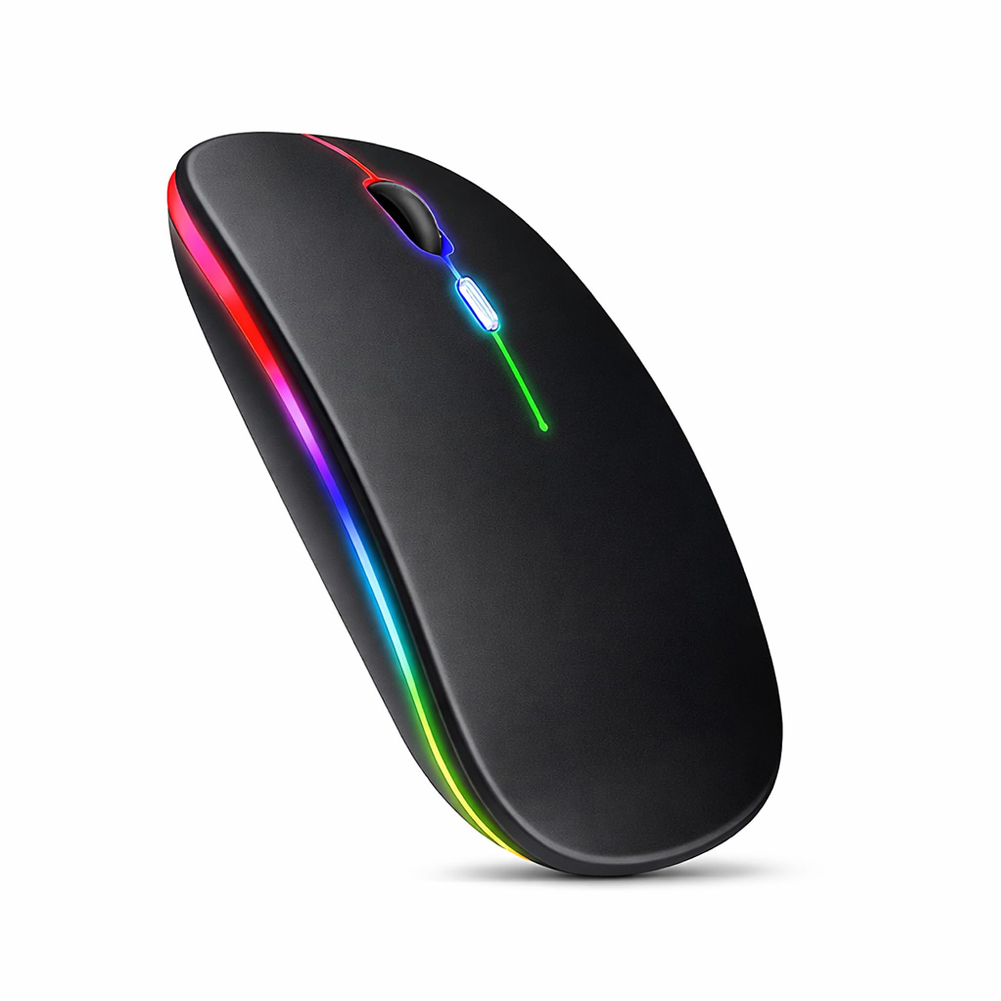 BOULTON Wireless Mouse – Slim LED Bluetooth 5.2 + 2.4Ghz Rechargeable Wireless Mouse for Laptop Computer Mouses – USB Bluetooth Mouses – Silent Mouses Wire less Blue Tooth - Black-picture-10