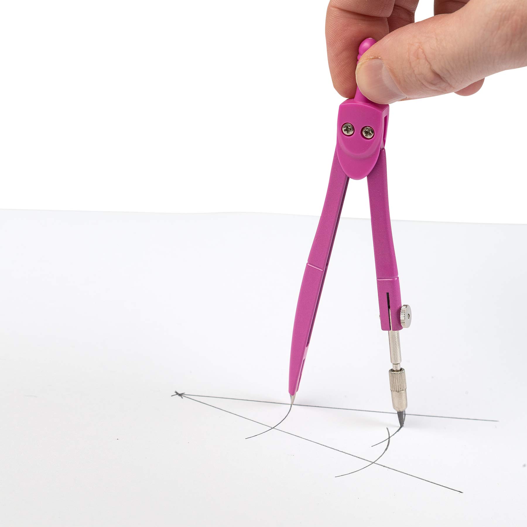 COMPAS ECOLIER A BAGUE ROSE "TECHNO" REF: 5363