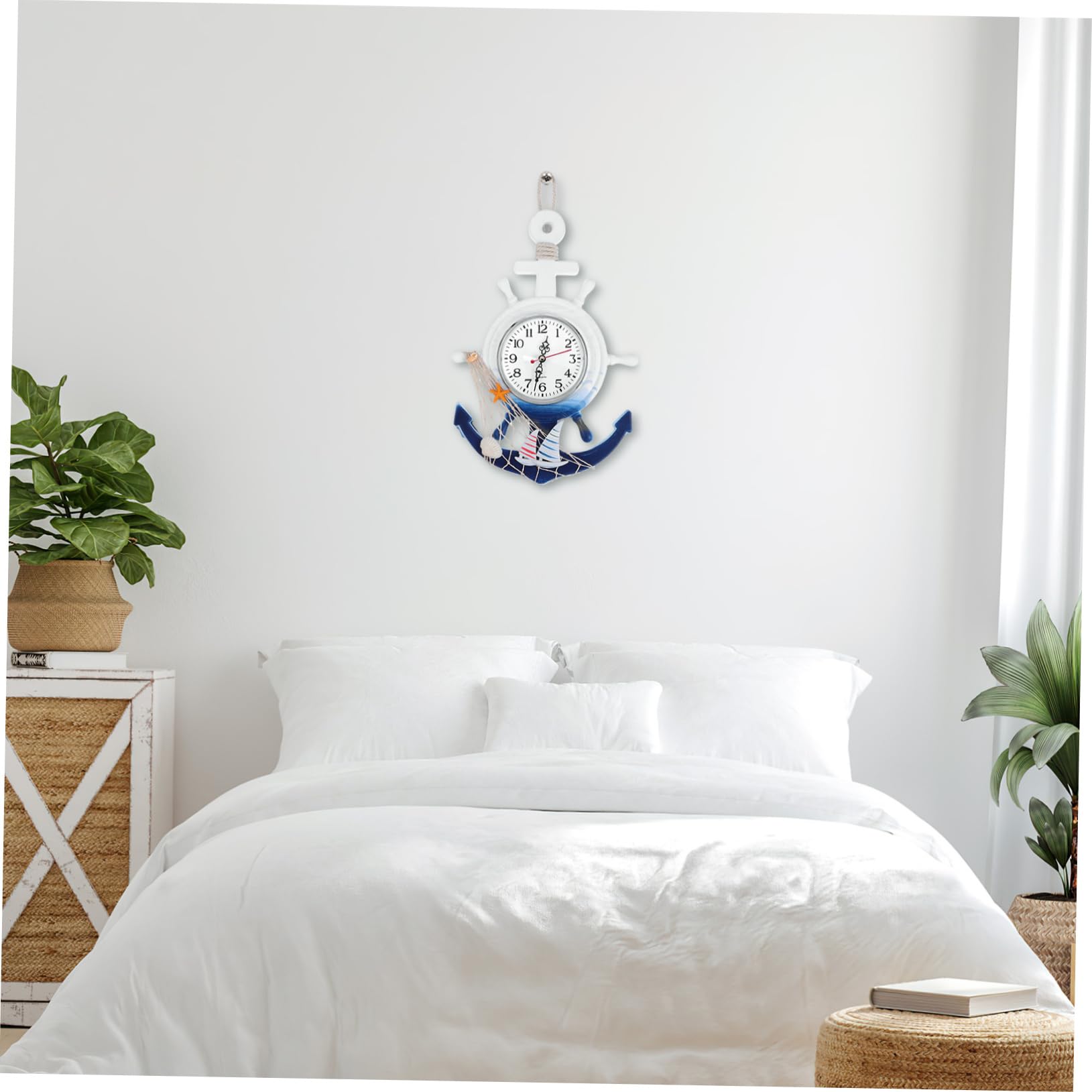 Orologio da Parete Mare Design Costiero Ancora e Stella