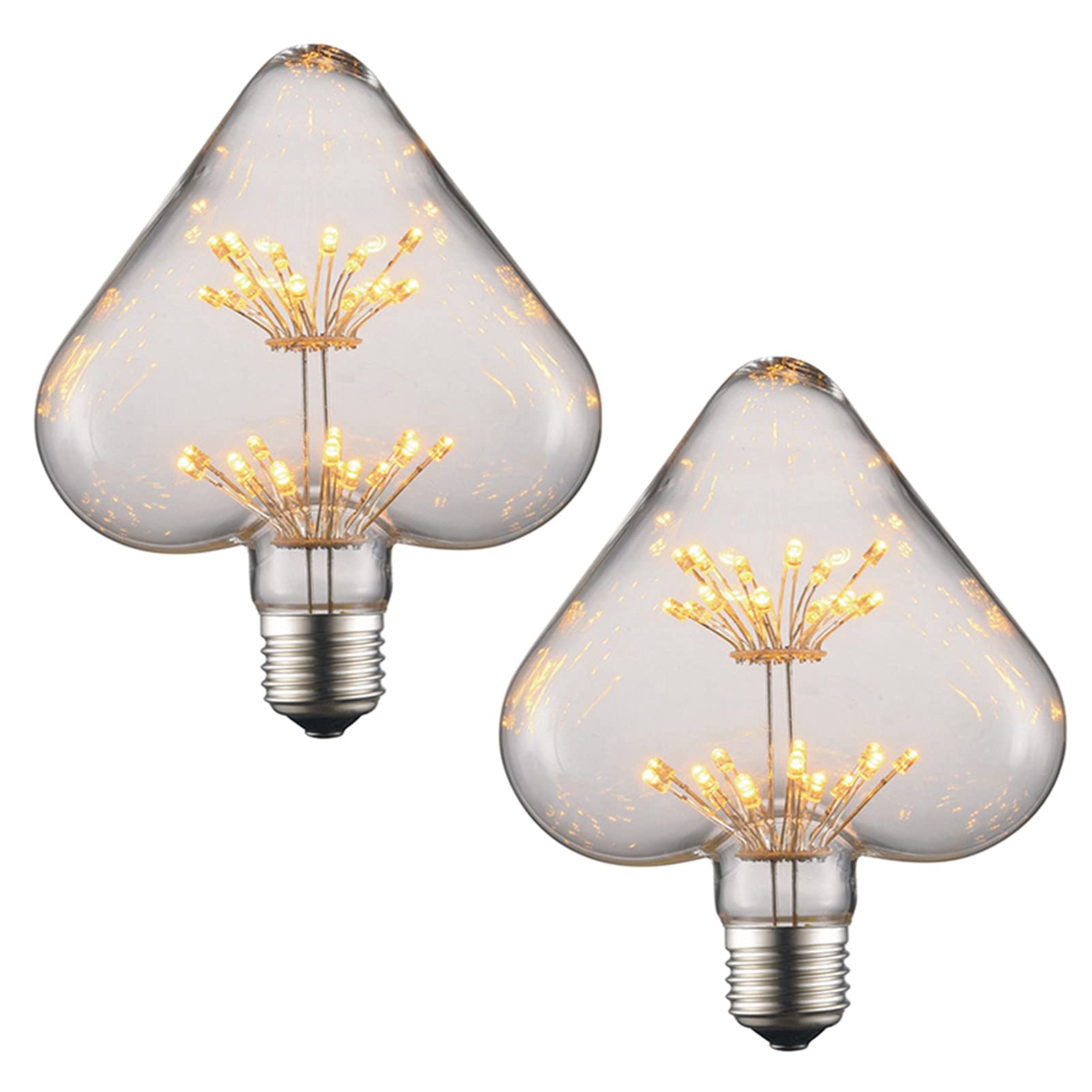 Żarówka LED Edison bez ściemniania, 2 sztuki żarówek LED w stylu vintage z podstawą E27 3 W, przezroczyste szkło 160 lumenów, dekoracje ślubne na przyjęcie w ogrodzie,