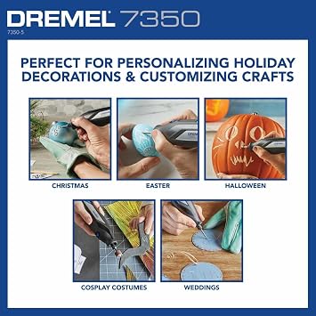 Dremel 7350 4V Cordless Rotary Tool Kit with 5 Accessories and USB-C Rechargeable Battery - Single Speed for Carving, Engraving, Sanding and Cleaning