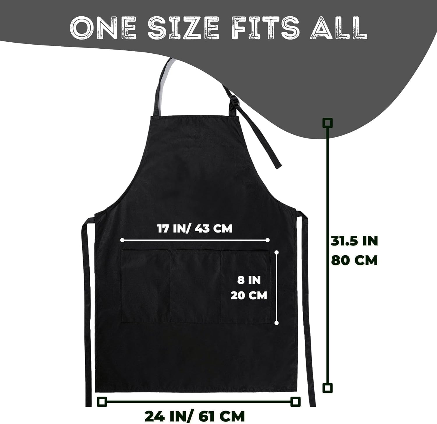 InnoBeta Pappy Gifts, Grandpa Apron with Pocket and Adjustable Neck Strap, Kitchen Cooking Cute Apron, Birthday, Christmas, Grandpa Kitchen Gift - Image 3