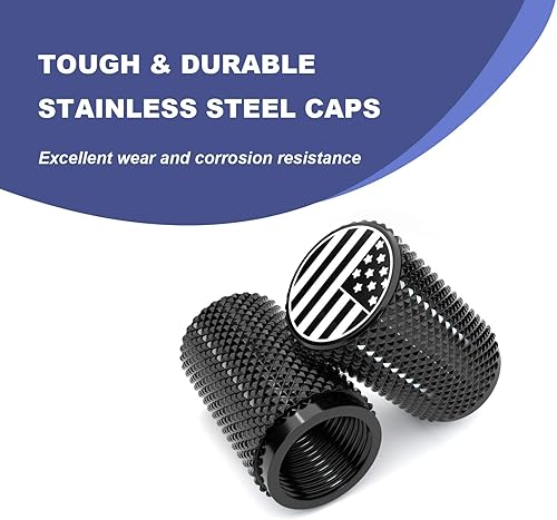 Miniatura 10 de Tapones de válvula de aire de neumáticos de acero inoxidable mecanizado CNC de precisión, cubiertas de vástago de neumático de rueda para