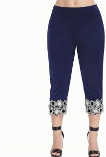Women's short sports trousers, fabric trousers, summer palazzo trousers, summer leggings, trousers, women's waist, casual fashion, high elastic, size plus fitted appliqué, plus size trousers, tummy