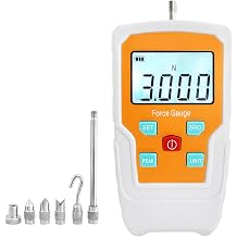 Digital Force Gauge Push and Pull Meter Dynamometer Tension Pressure Tester Thrust Meter Compression Load Plug Force Destruction Test 3N/0.3kg/0.65lbf/10oz