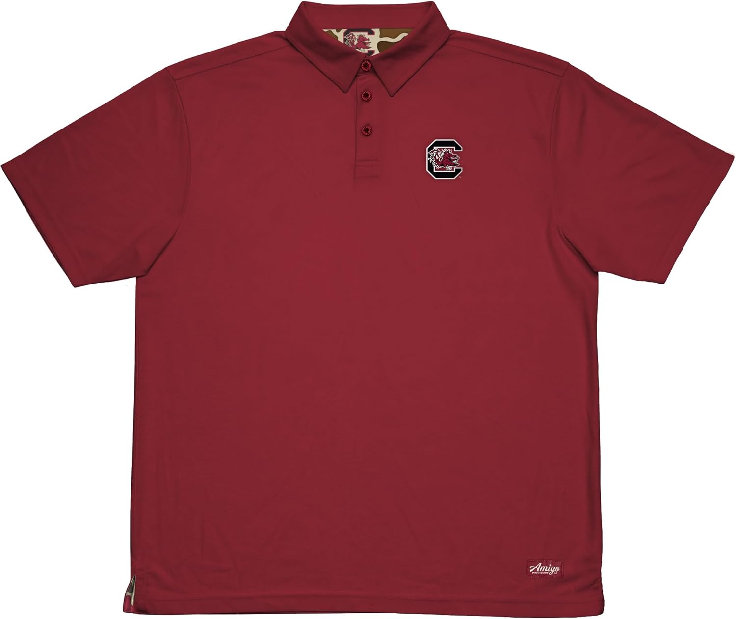 Amigo NCAA Mens South Carolina Gamecocks Licensed Solid Sierra Polo Shirt
